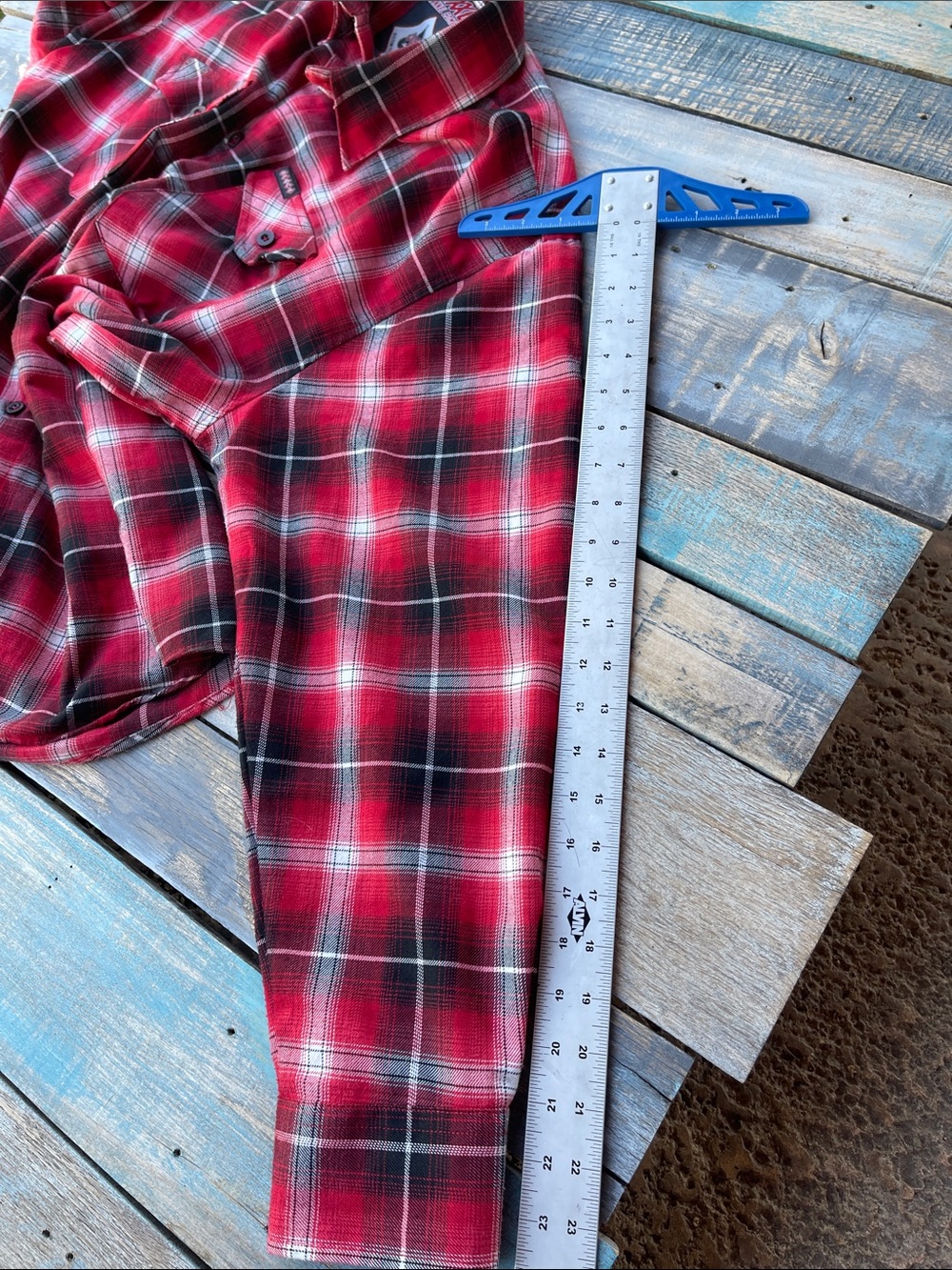 Dixxon Flannel Klock Werks Tribute Plaid Shirt Mens XL Red Black D-Tech Moto - Picture 11 of 15